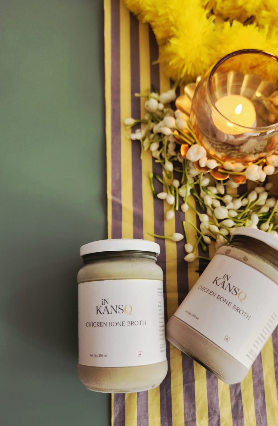 Chicken Bone Broth - Festive Pack of 4 Jars (250ml each)